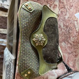 Kate Landry Vintage Green velvet and tweed Boho